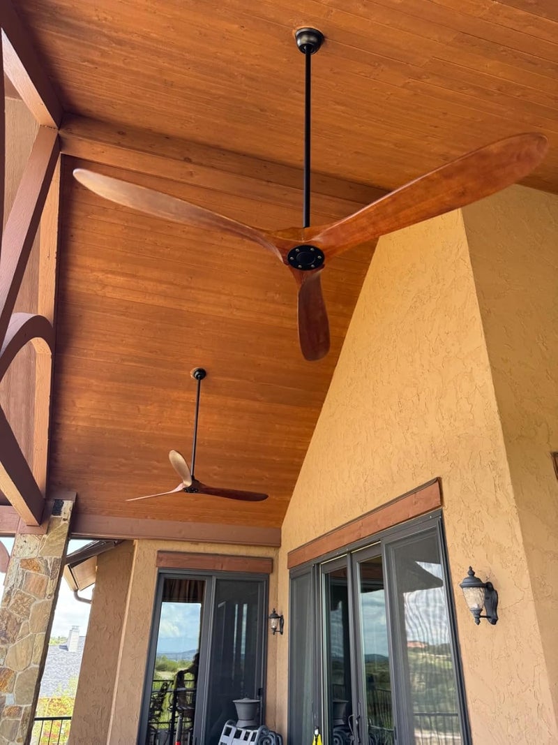 AB-Z 48 Inch Ceiling Fan Downrod Accessories with Extended Cord, 4 FT Downrod for Ceiling Fan Not Threaded (Black) - Image 5